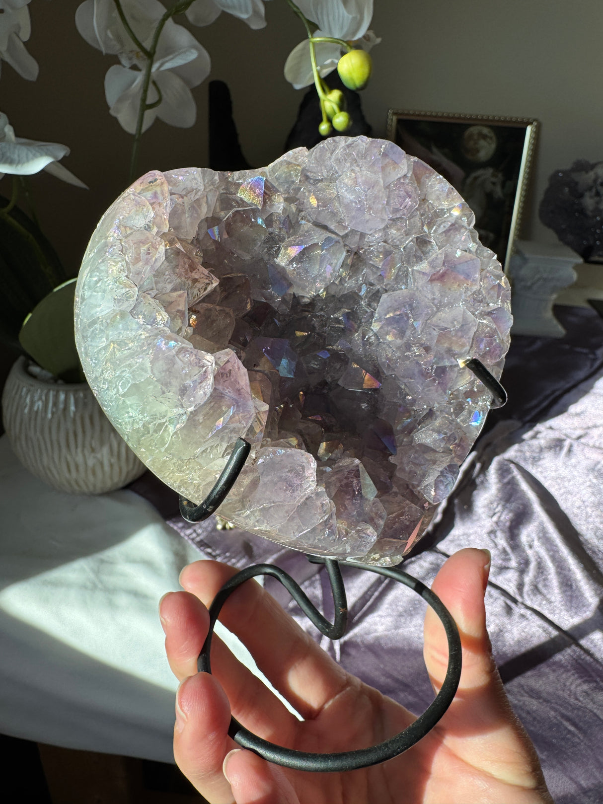 Aura Amethyst Heart
