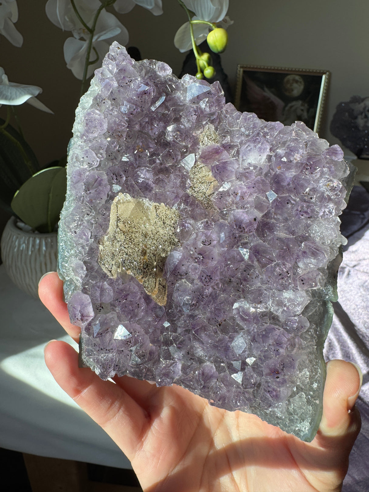 Druzy Amethyst Calcite Cluster