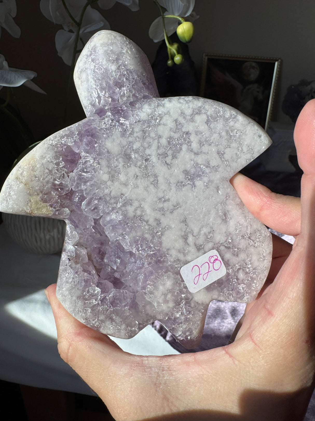 Lavender Pink Amethyst Turtle