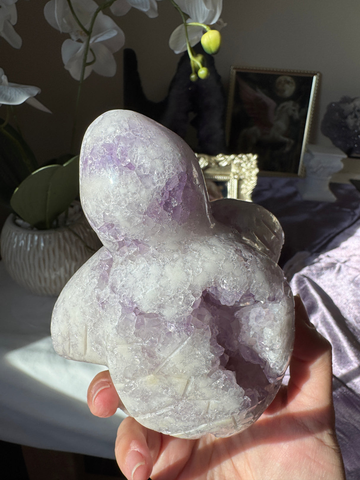 Lavender Pink Amethyst Turtle