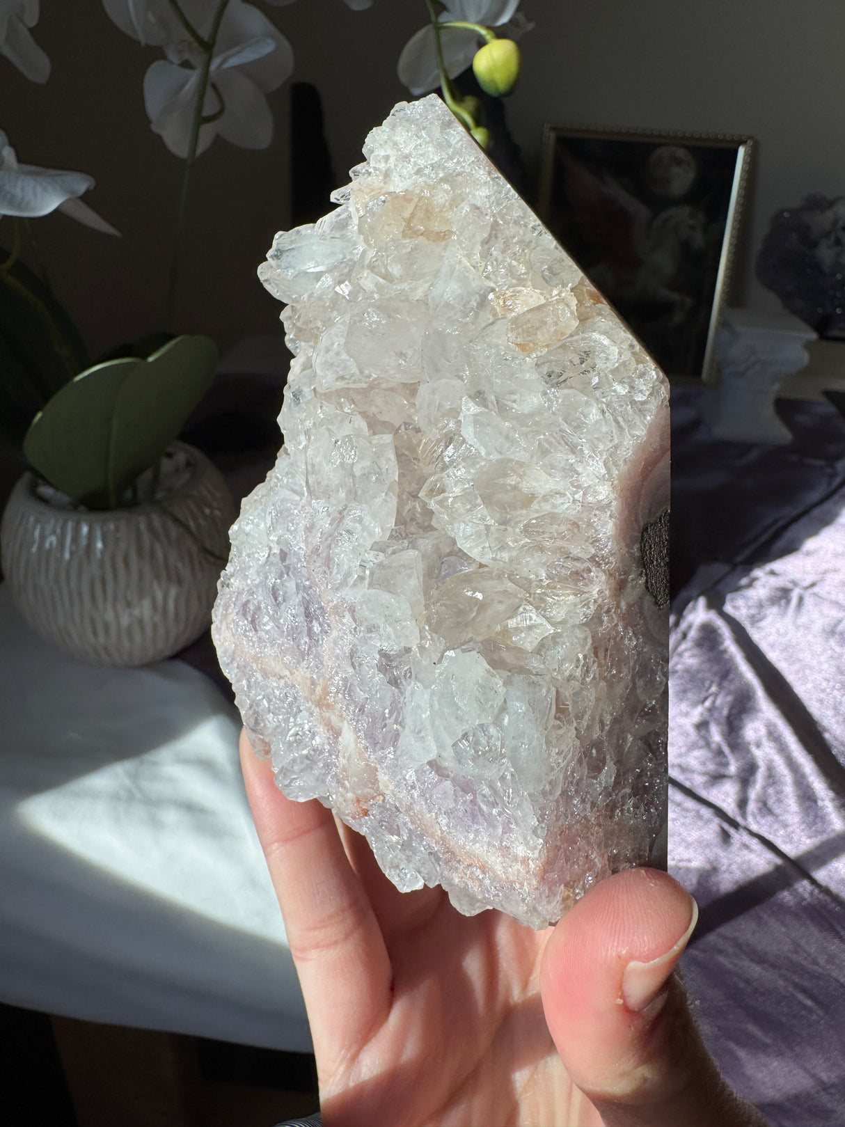 Quartz Pointed Pink Amethyst Tower