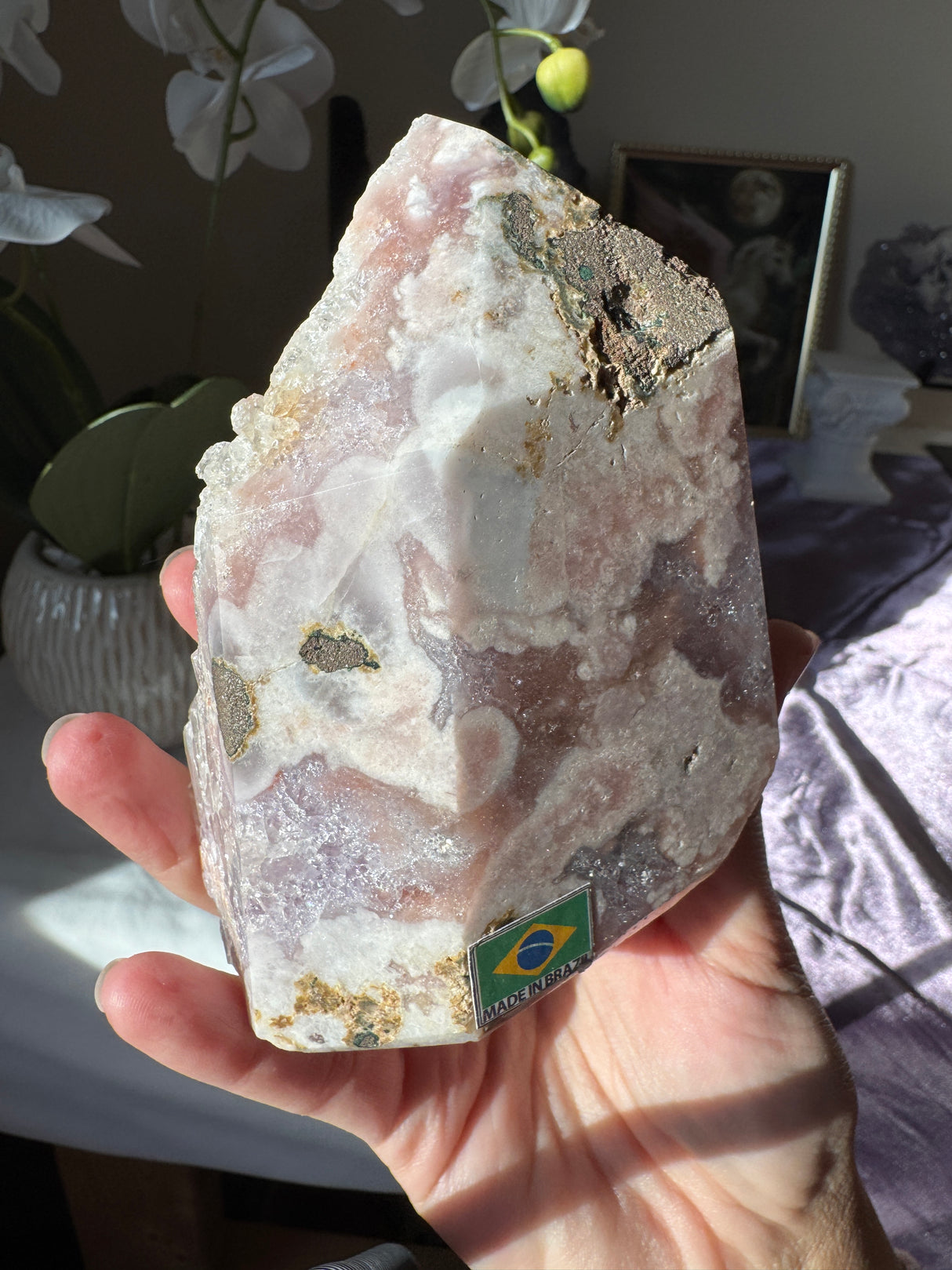 Quartz Pointed Pink Amethyst Tower