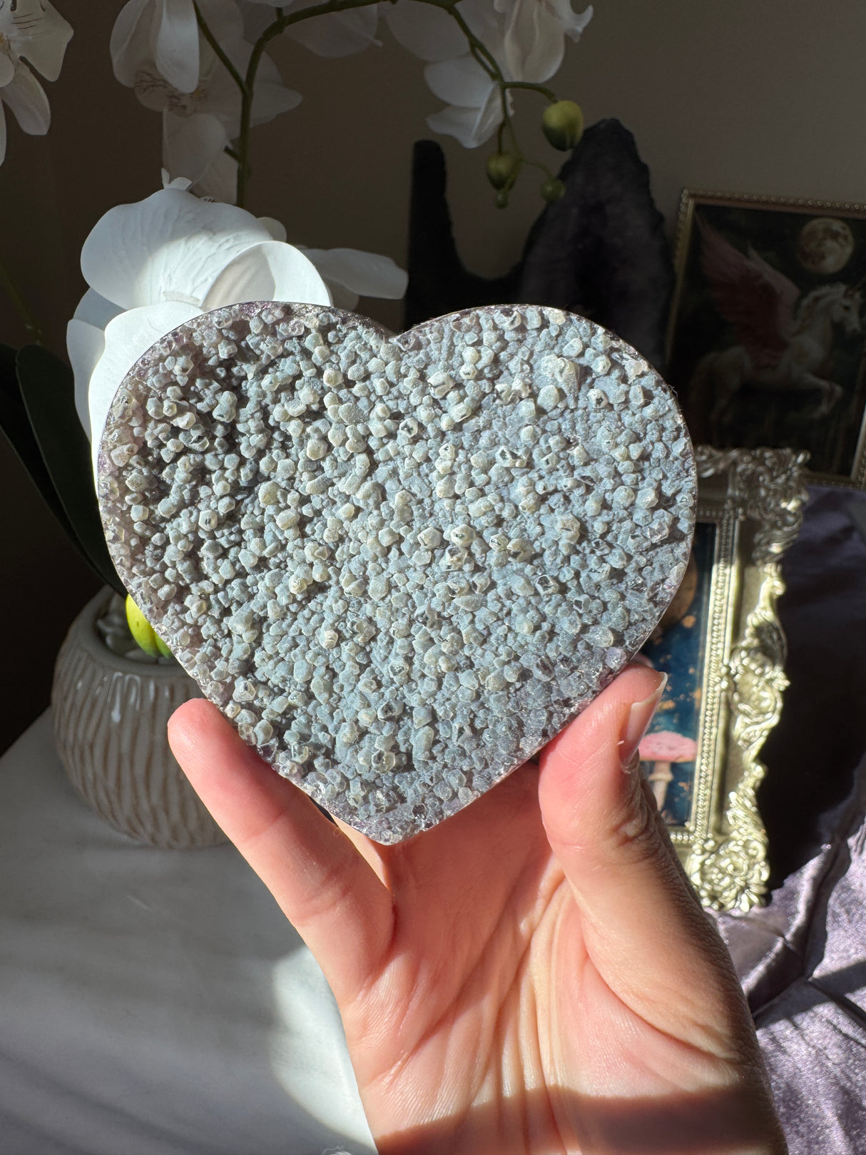 Rare Blue Amethyst Heart
