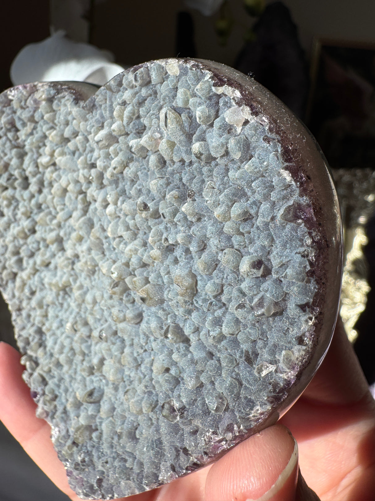 Rare Blue Amethyst Heart