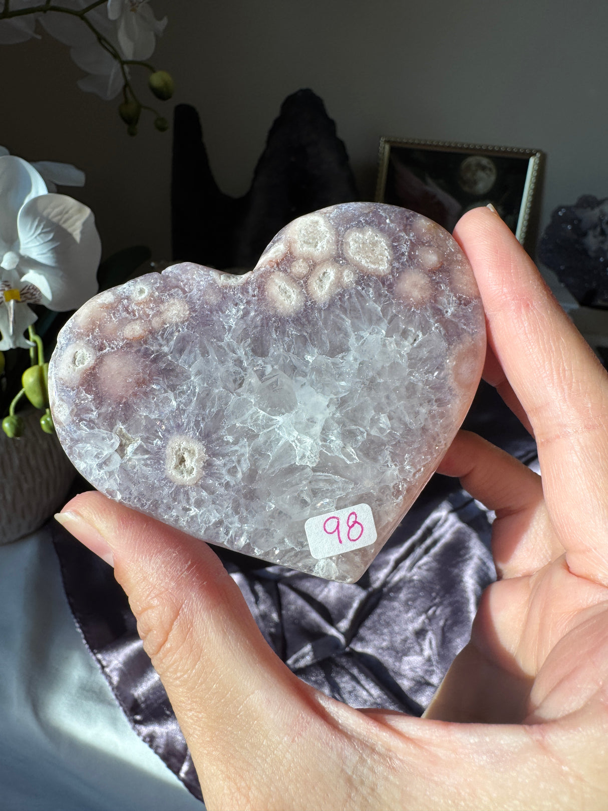 HQ Flower Agate Heart