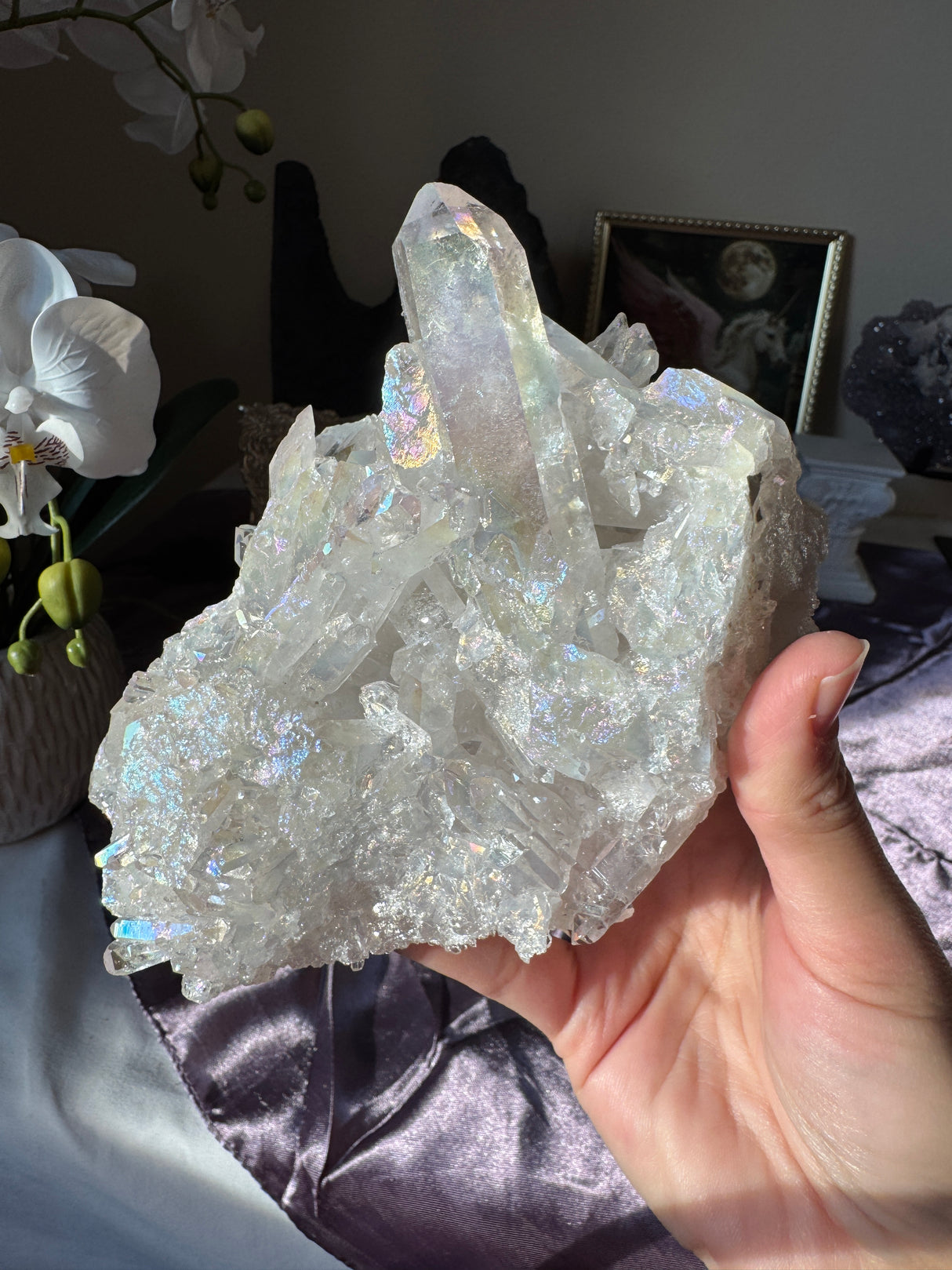 Aura Brazilian Quartz Cluster