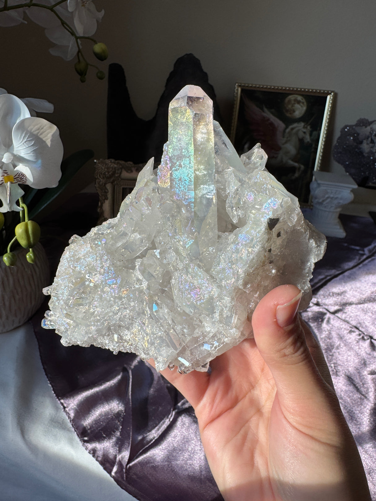 Aura Brazilian Quartz Cluster