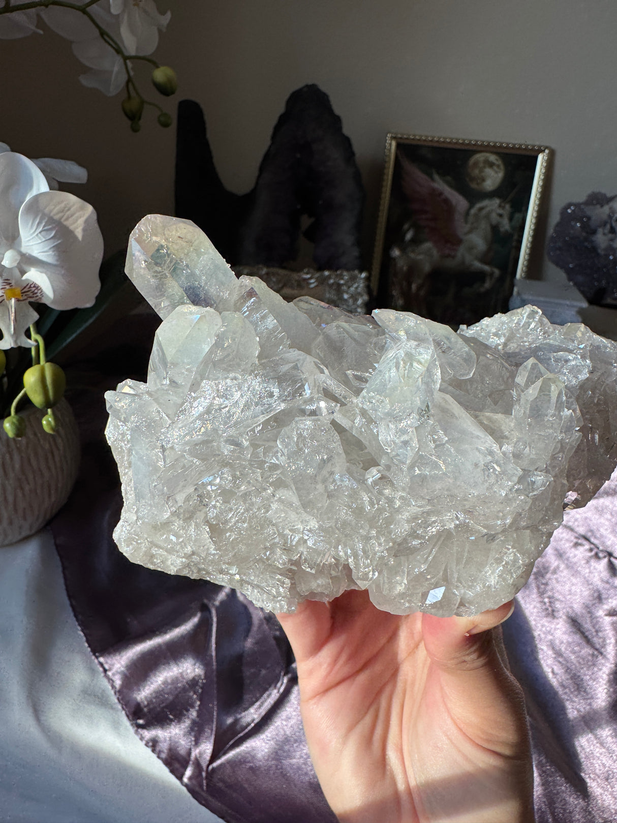 Aura Brazilian Quartz Cluster