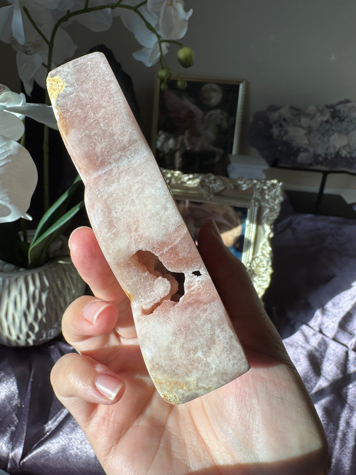 Druzy Pink Amethyst Kitty