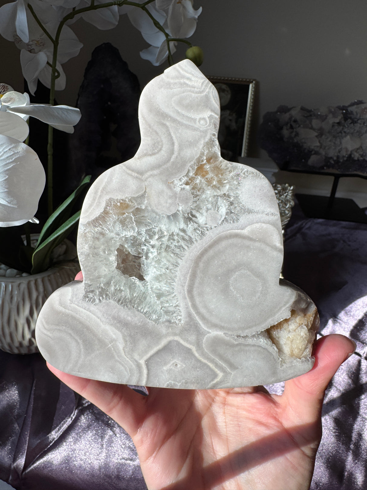 Pastel Pink Amethyst Buddha