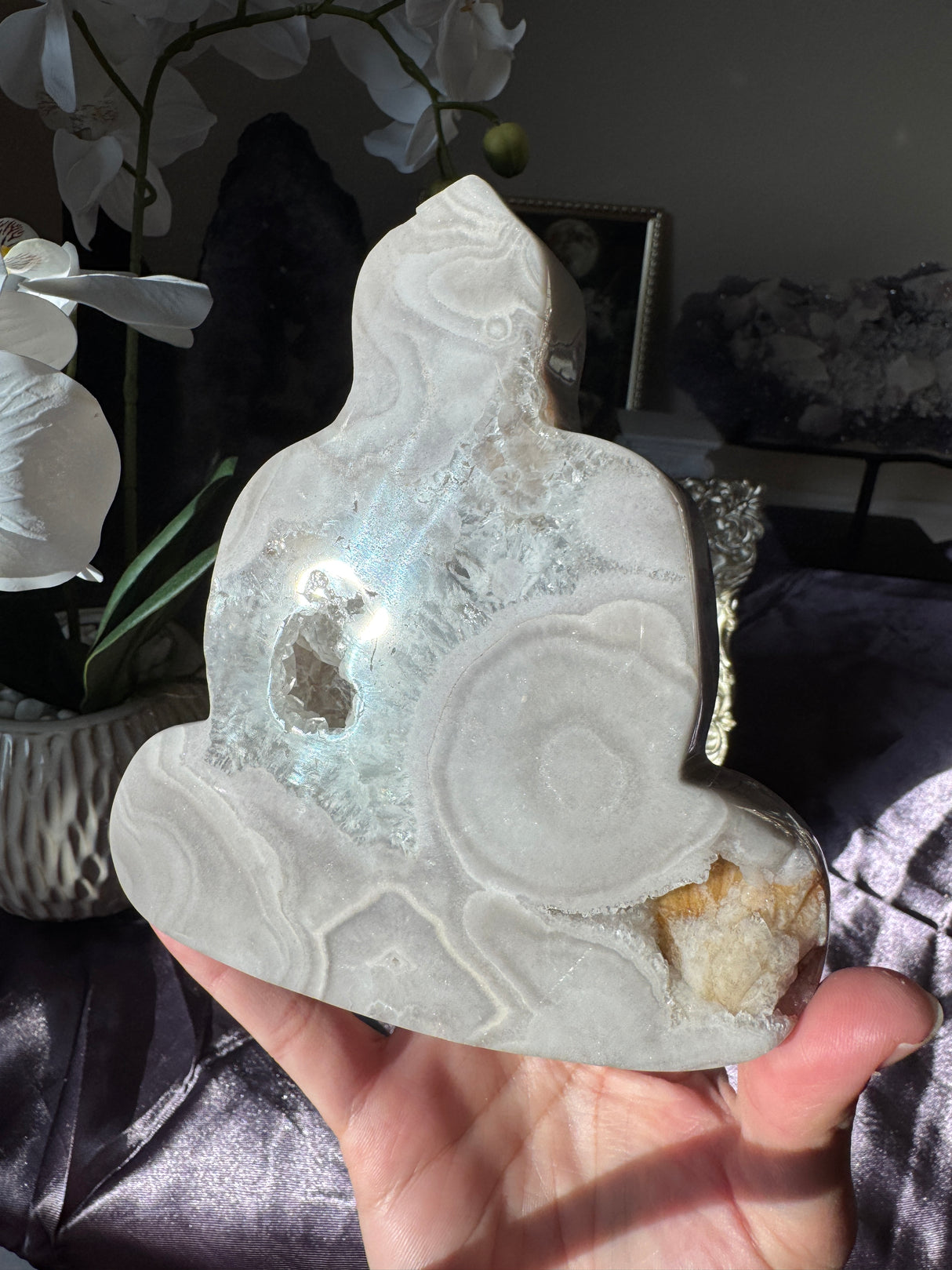 Pastel Pink Amethyst Buddha