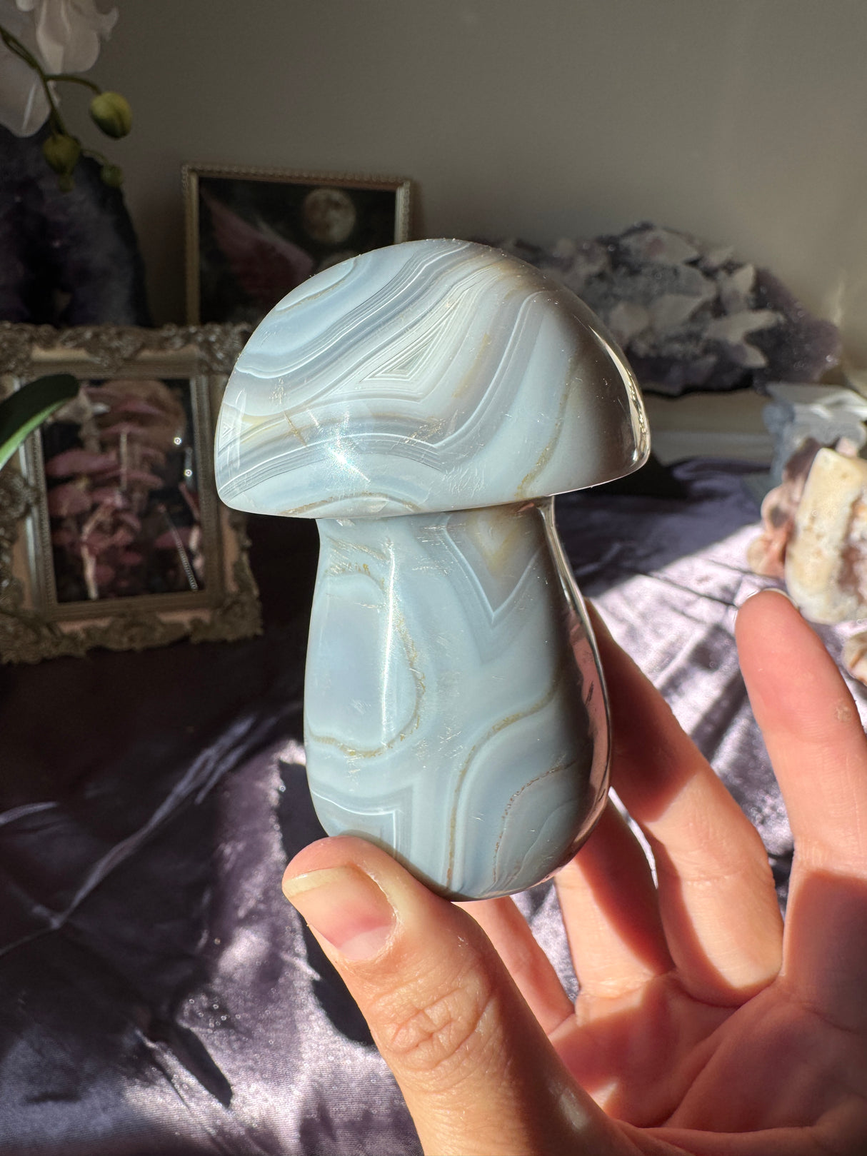 Blue Agate Mushroom