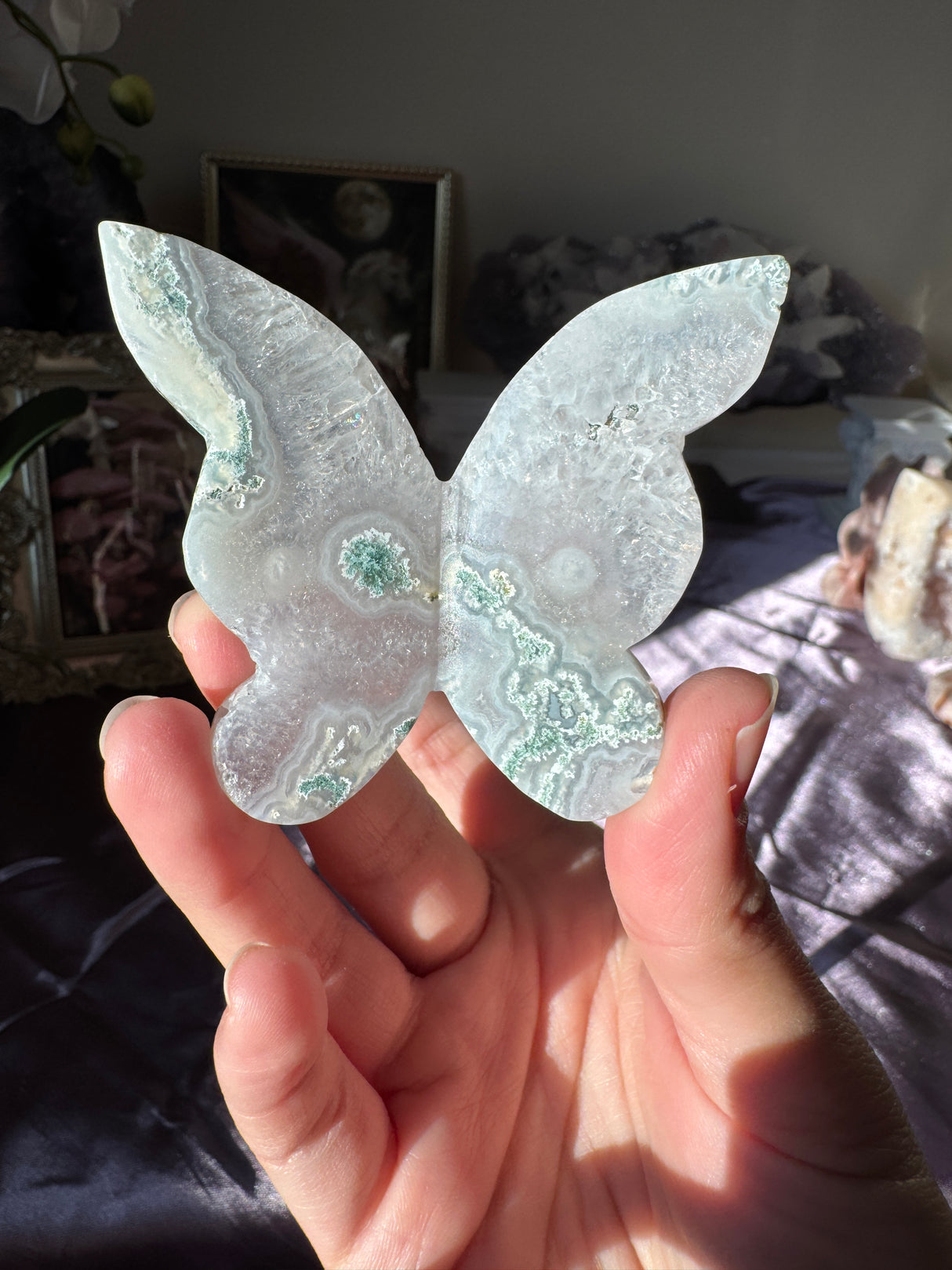 Moss Agate Butterflly
