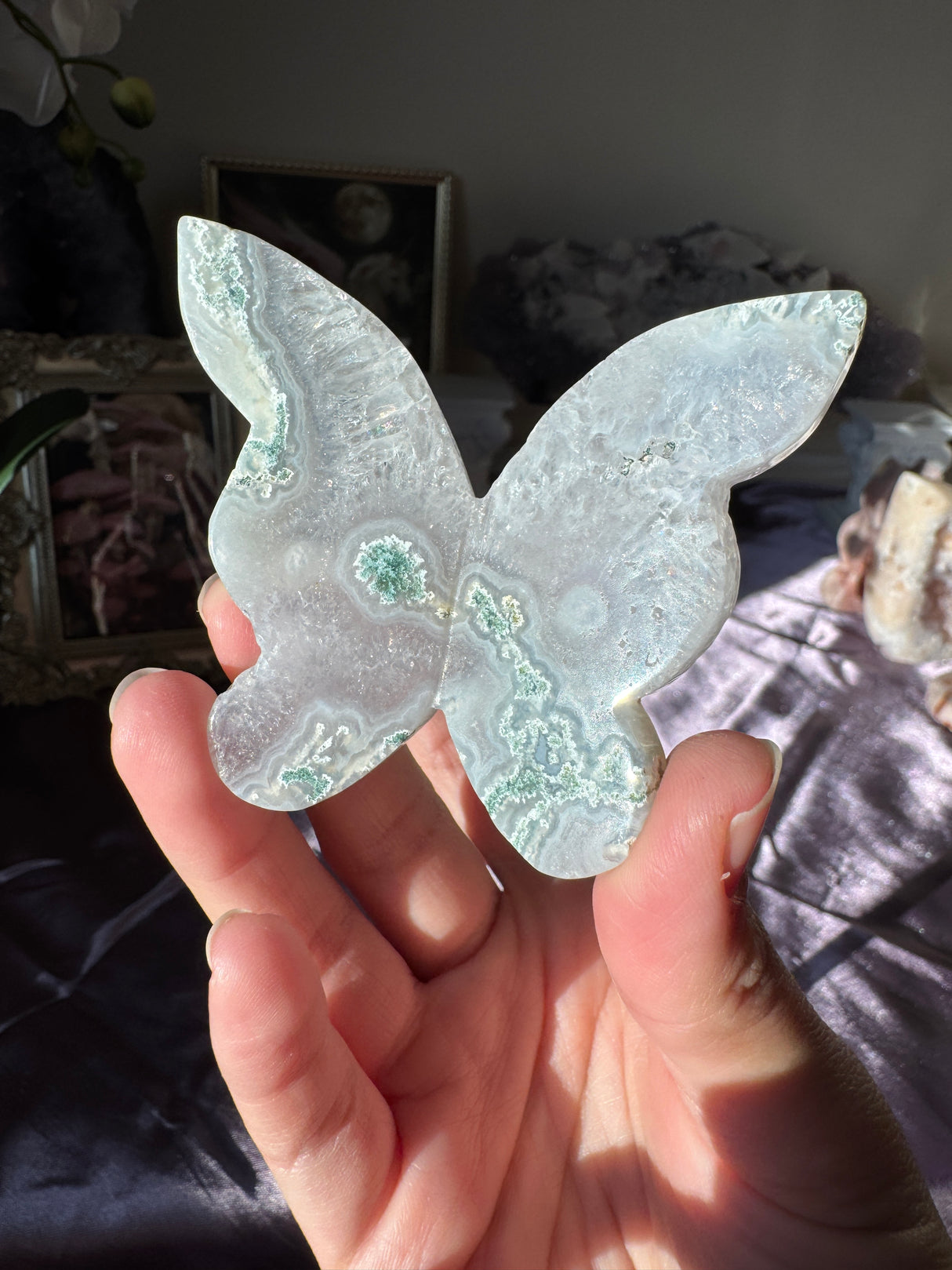 Moss Agate Butterflly