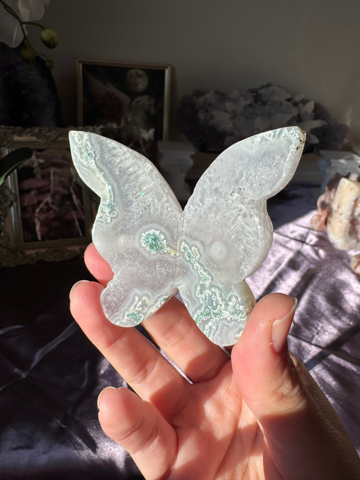 Moss Agate Butterflly