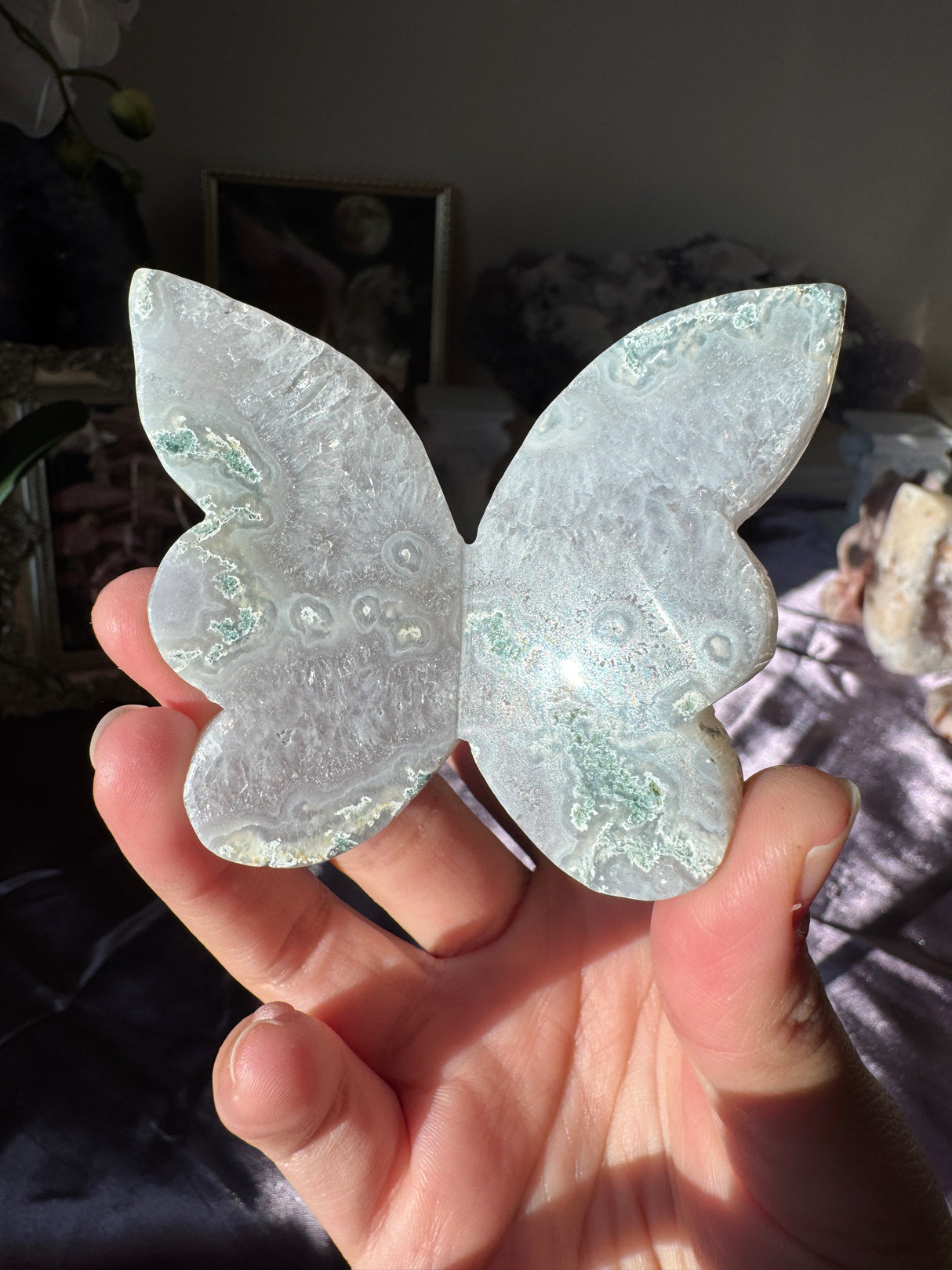 Moss Agate Butterflly