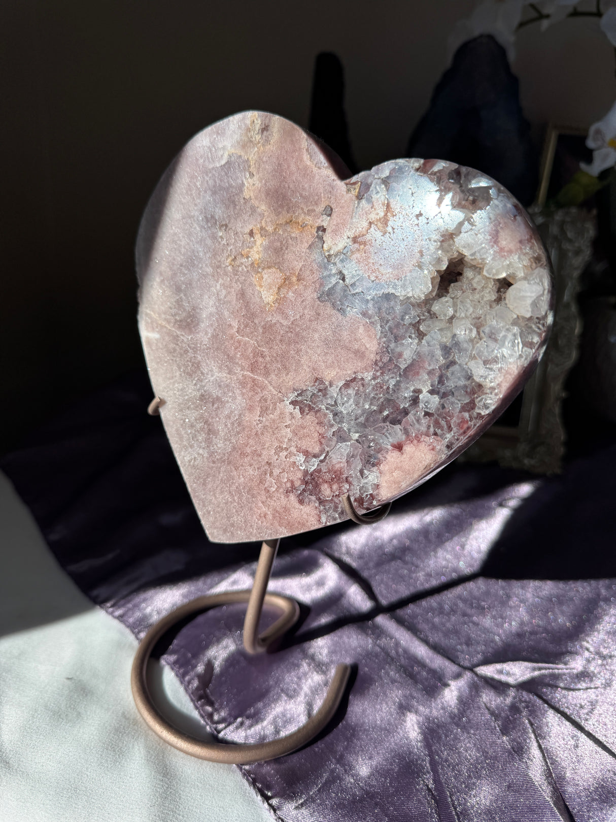 Pink Amethyst Heart