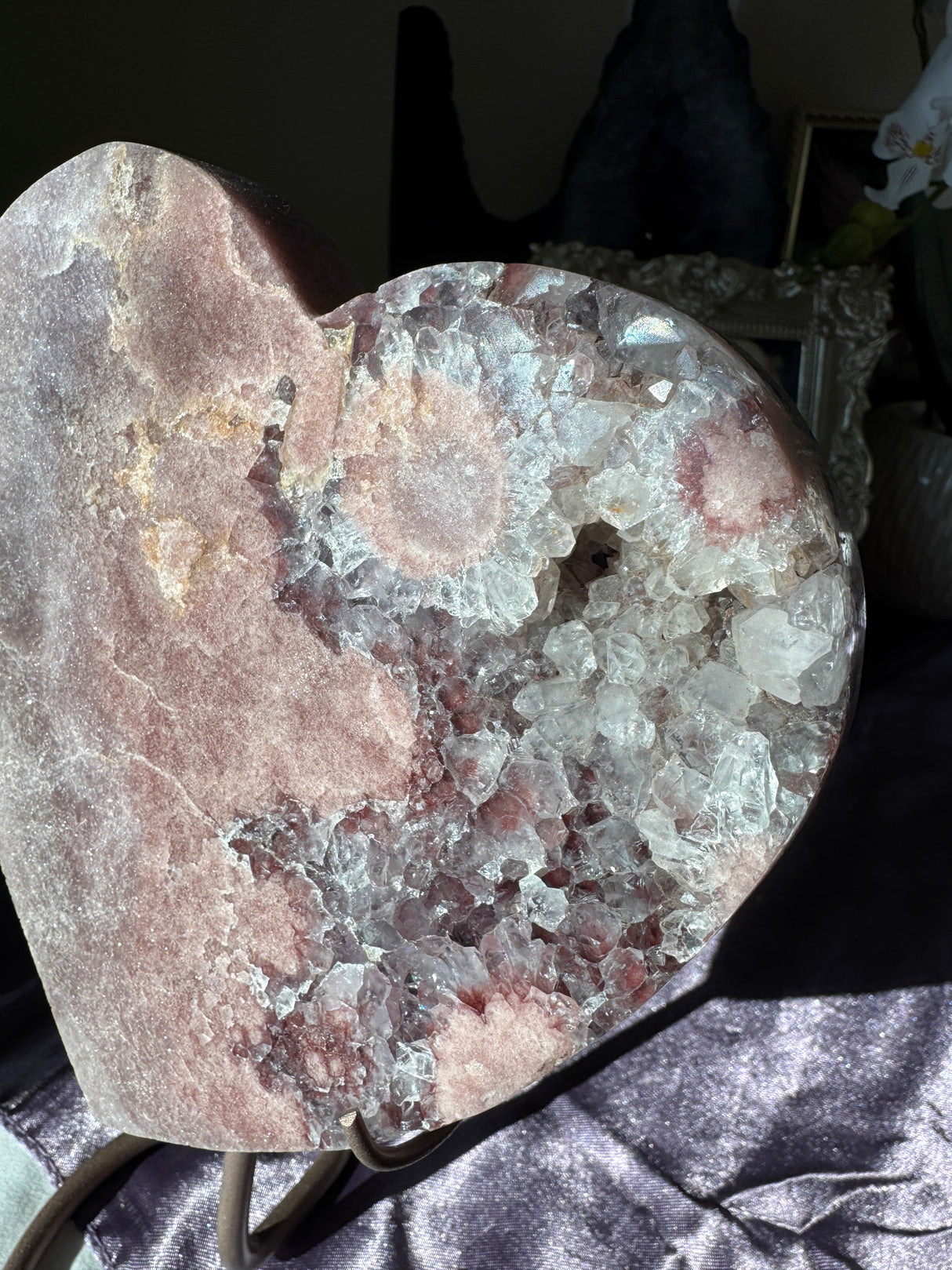Pink Amethyst Heart