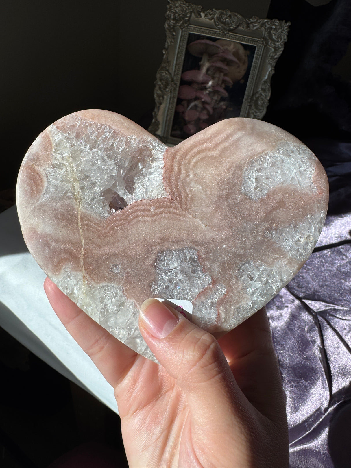 Pink Amethyst Heart