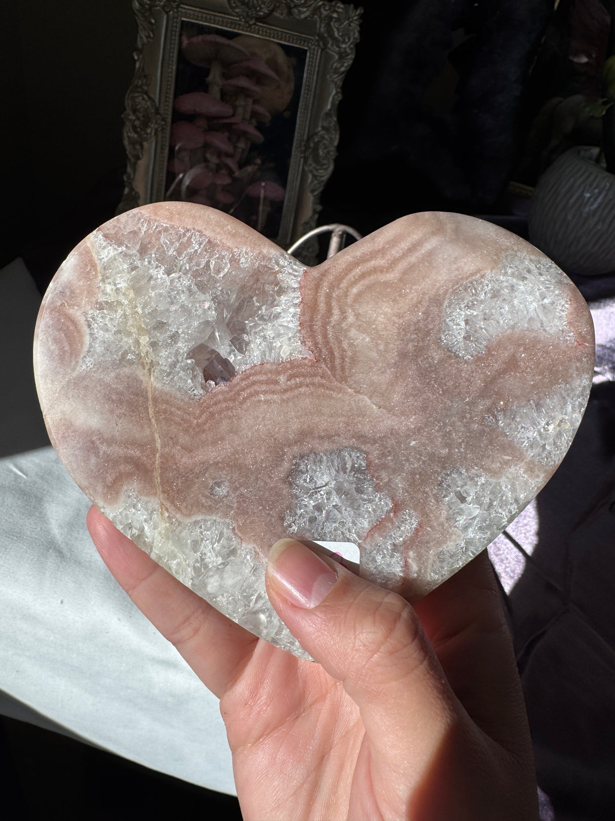 Pink Amethyst Heart