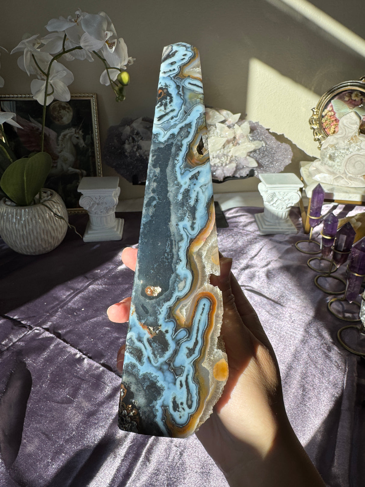 Druzy Agate Obelisk