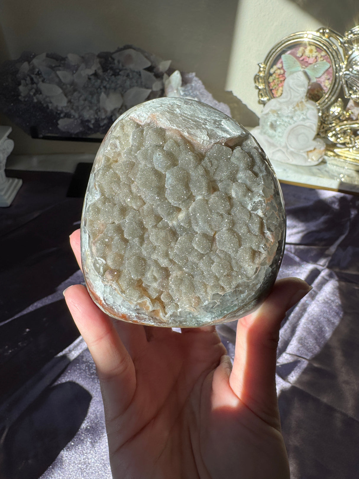 Sugar Sage Rainbow Amethyst Cut Base