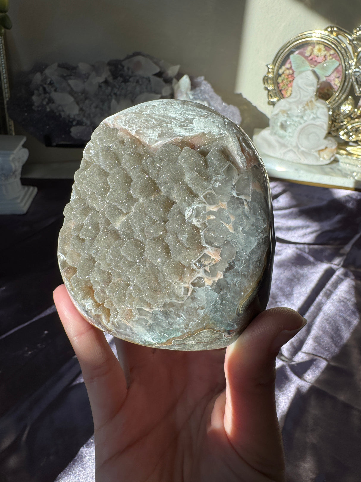 Sugar Sage Rainbow Amethyst Cut Base