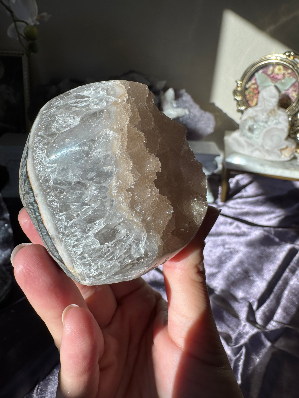 Druzy Rainbow Amethyst Cut Base