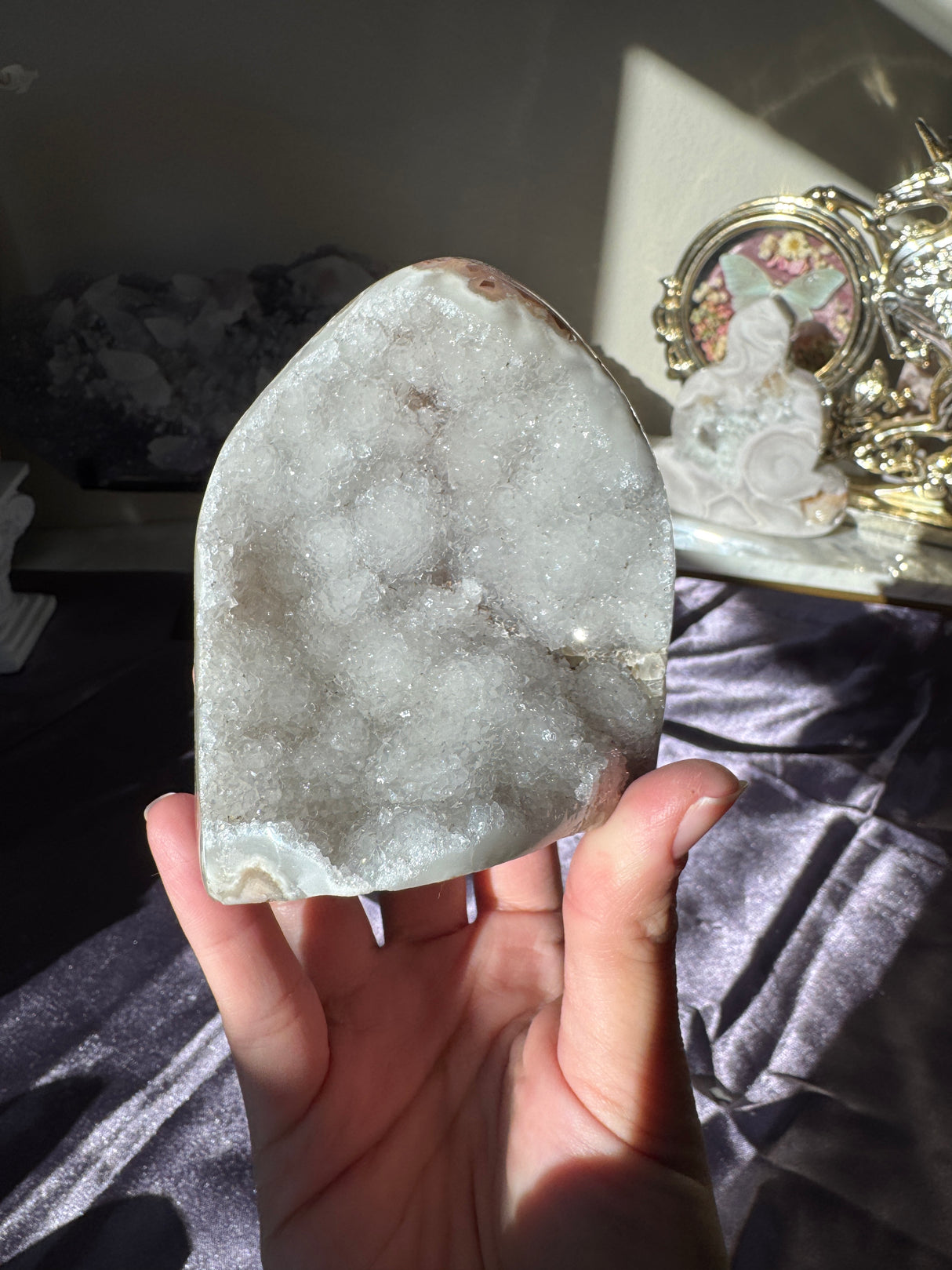 Icey Druzy Rainbow Amethyst Cut Base