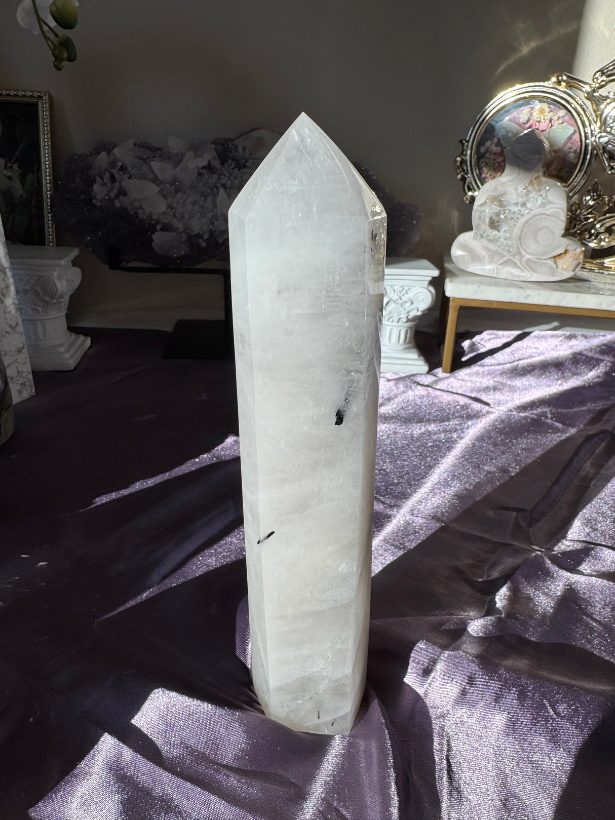 Large Tourmaline in Quartz Tower