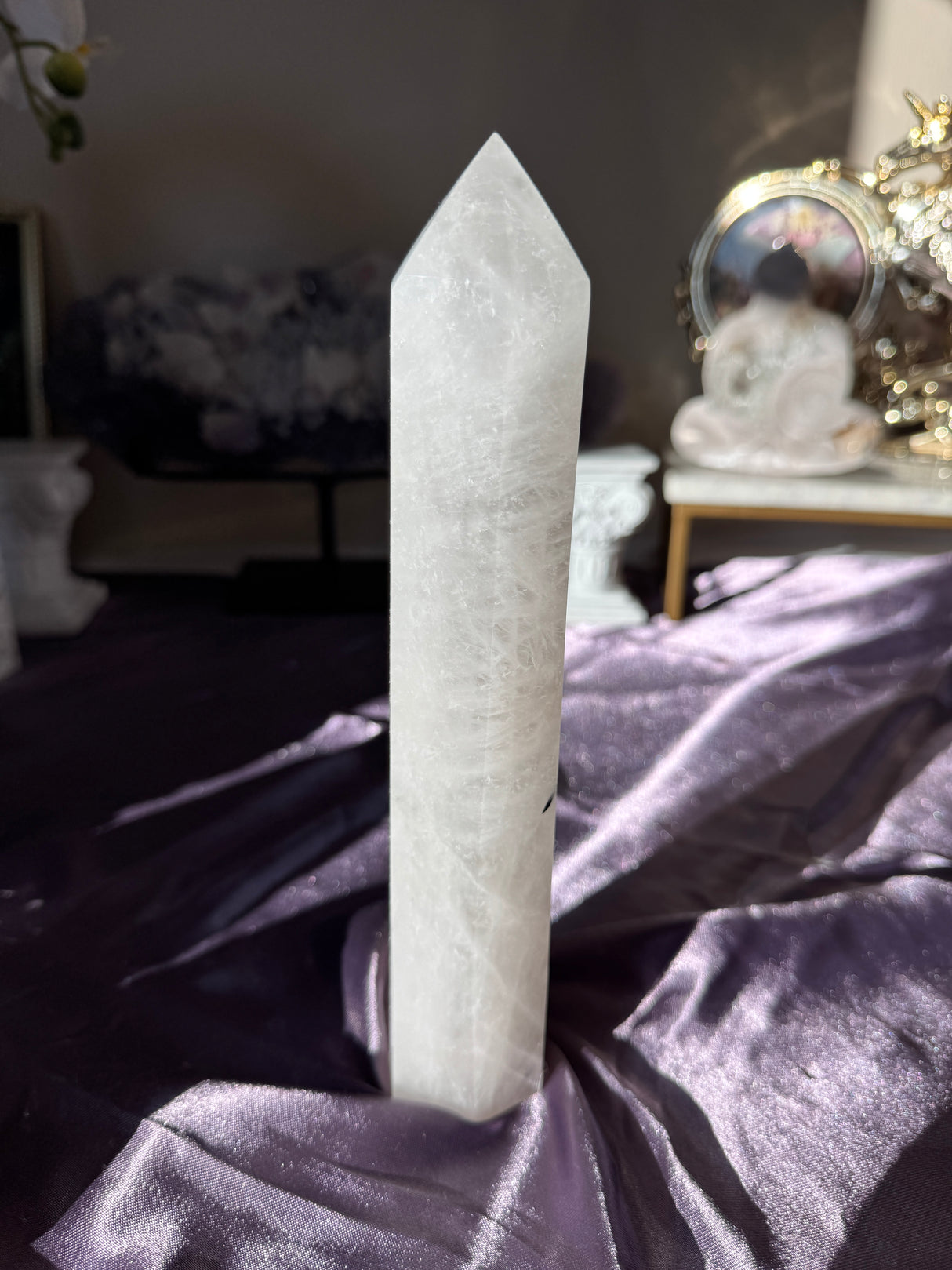 Large Tourmaline in Quartz Tower
