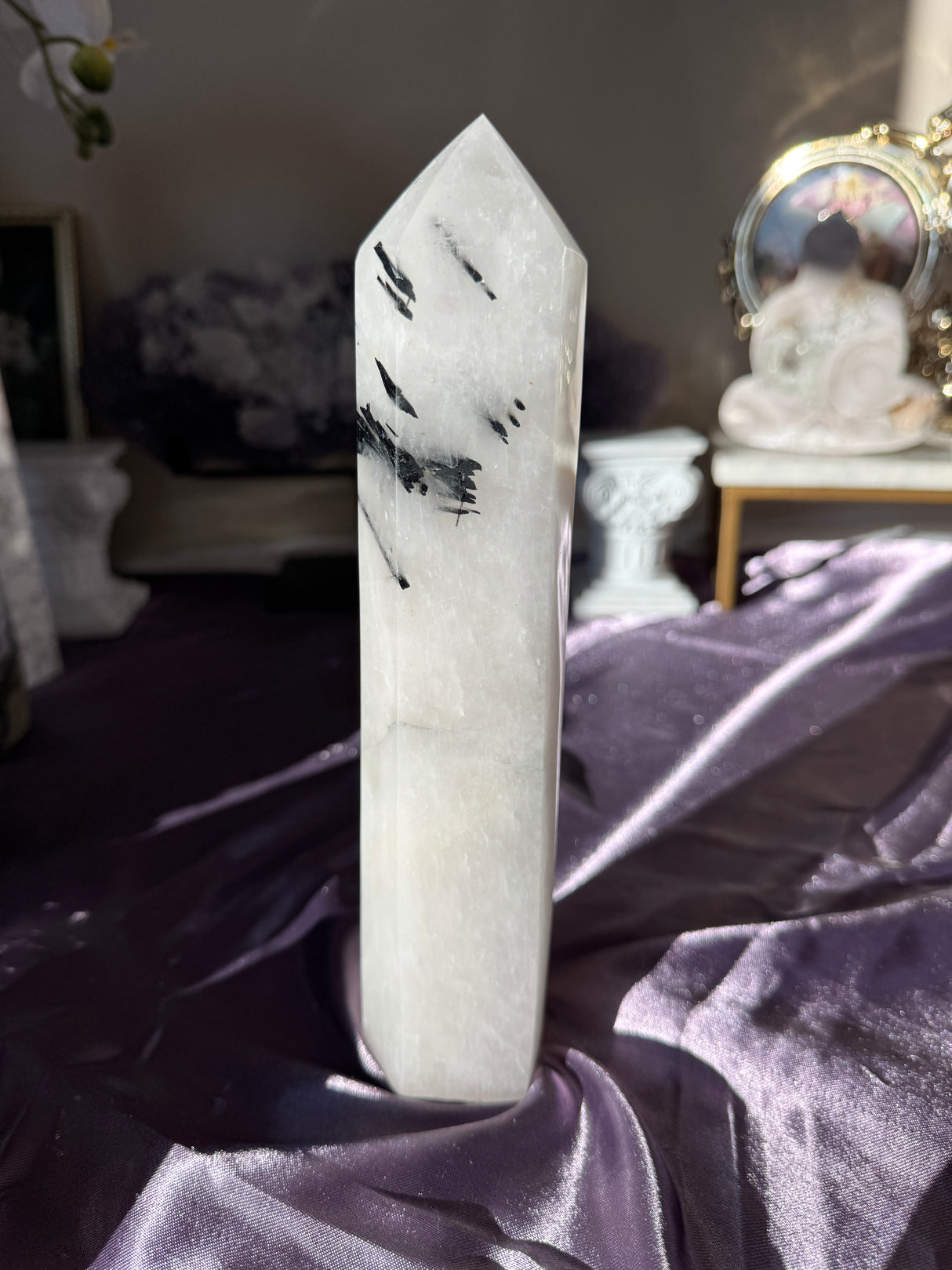 Large Tourmaline in Quartz Tower