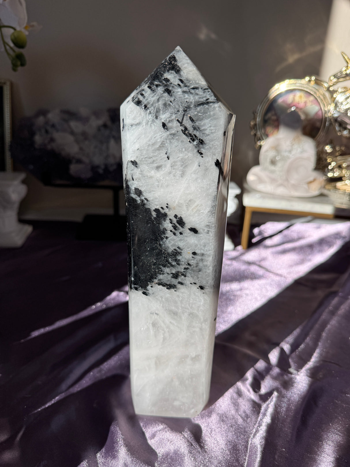 XL Tourmaline in Quartz Tower (imperfect)