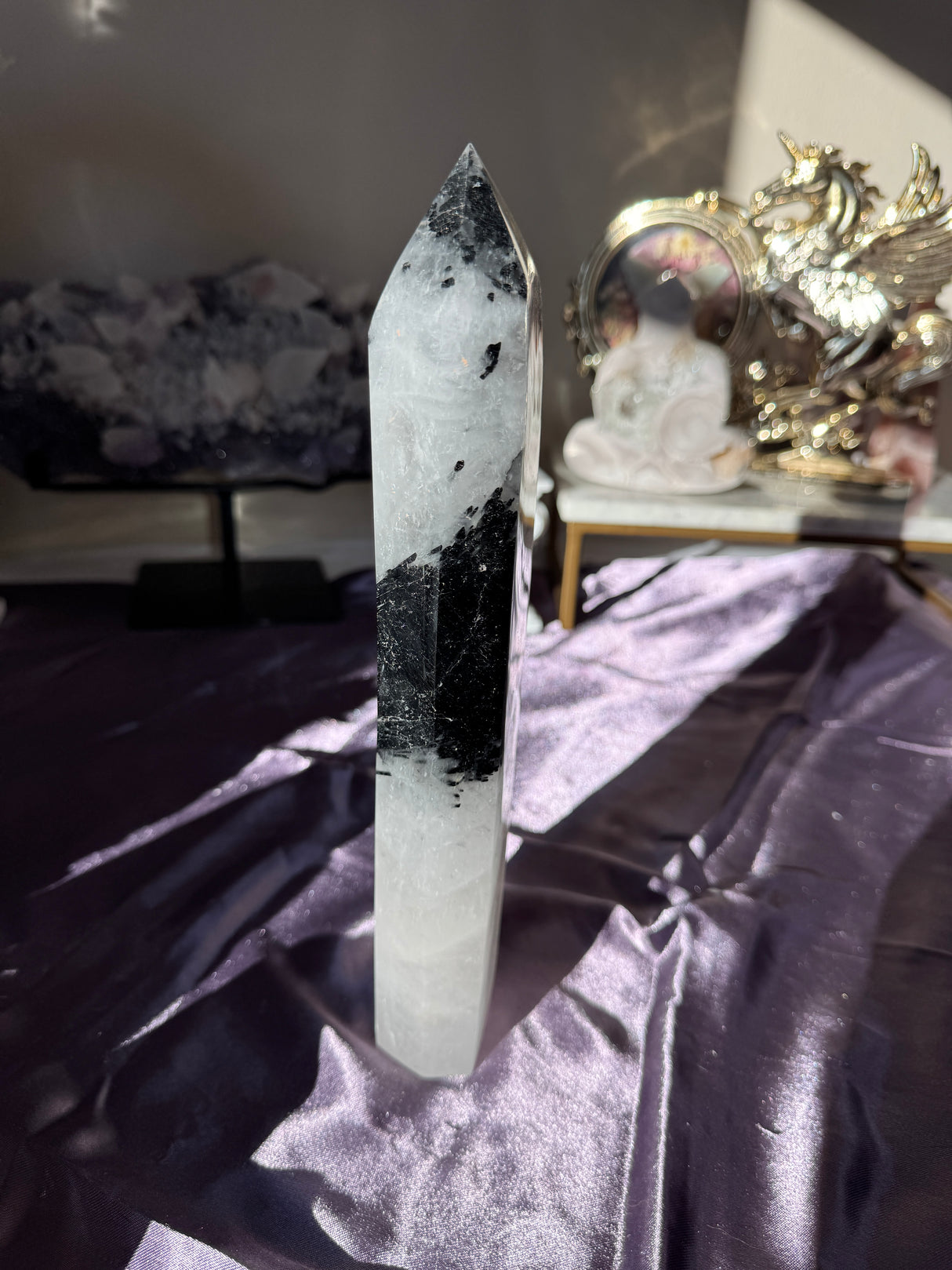 XL Tourmaline in Quartz Tower (imperfect)