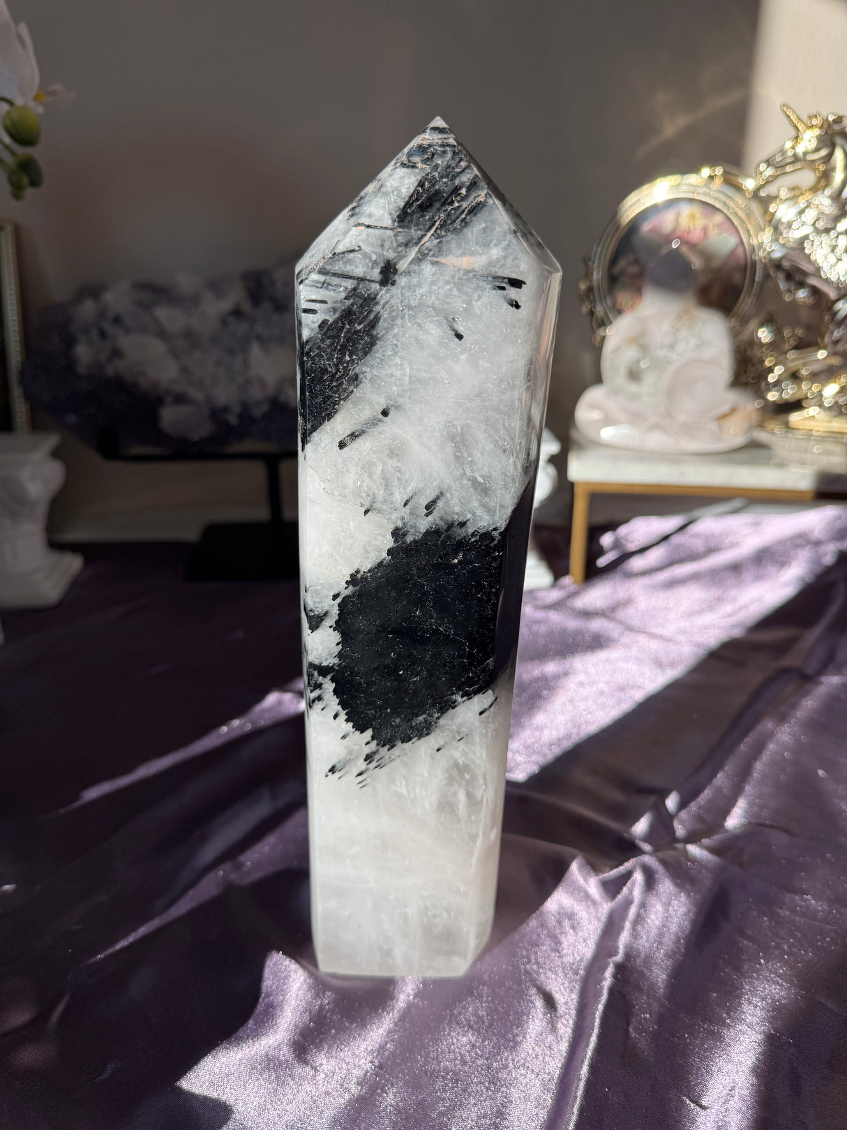XL Tourmaline in Quartz Tower (imperfect)