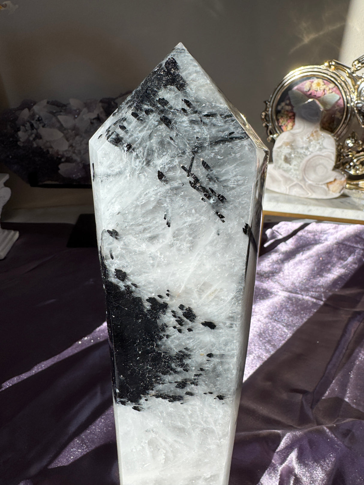 XL Tourmaline in Quartz Tower (imperfect)