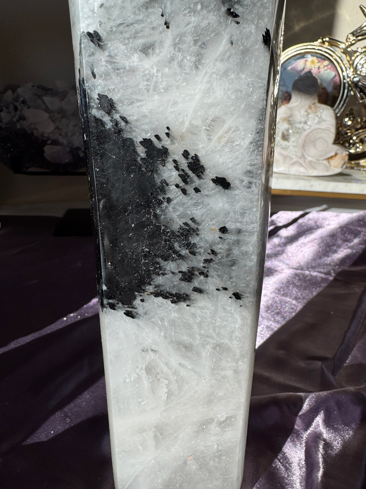 XL Tourmaline in Quartz Tower (imperfect)