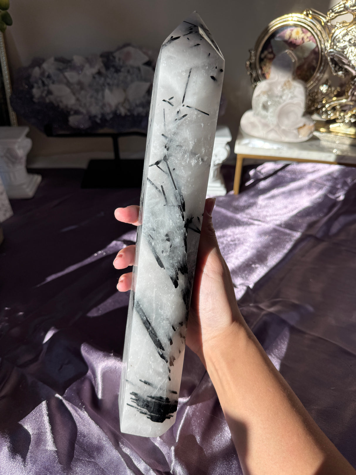 XL Tourmaline in Quartz Tower (imperfect)