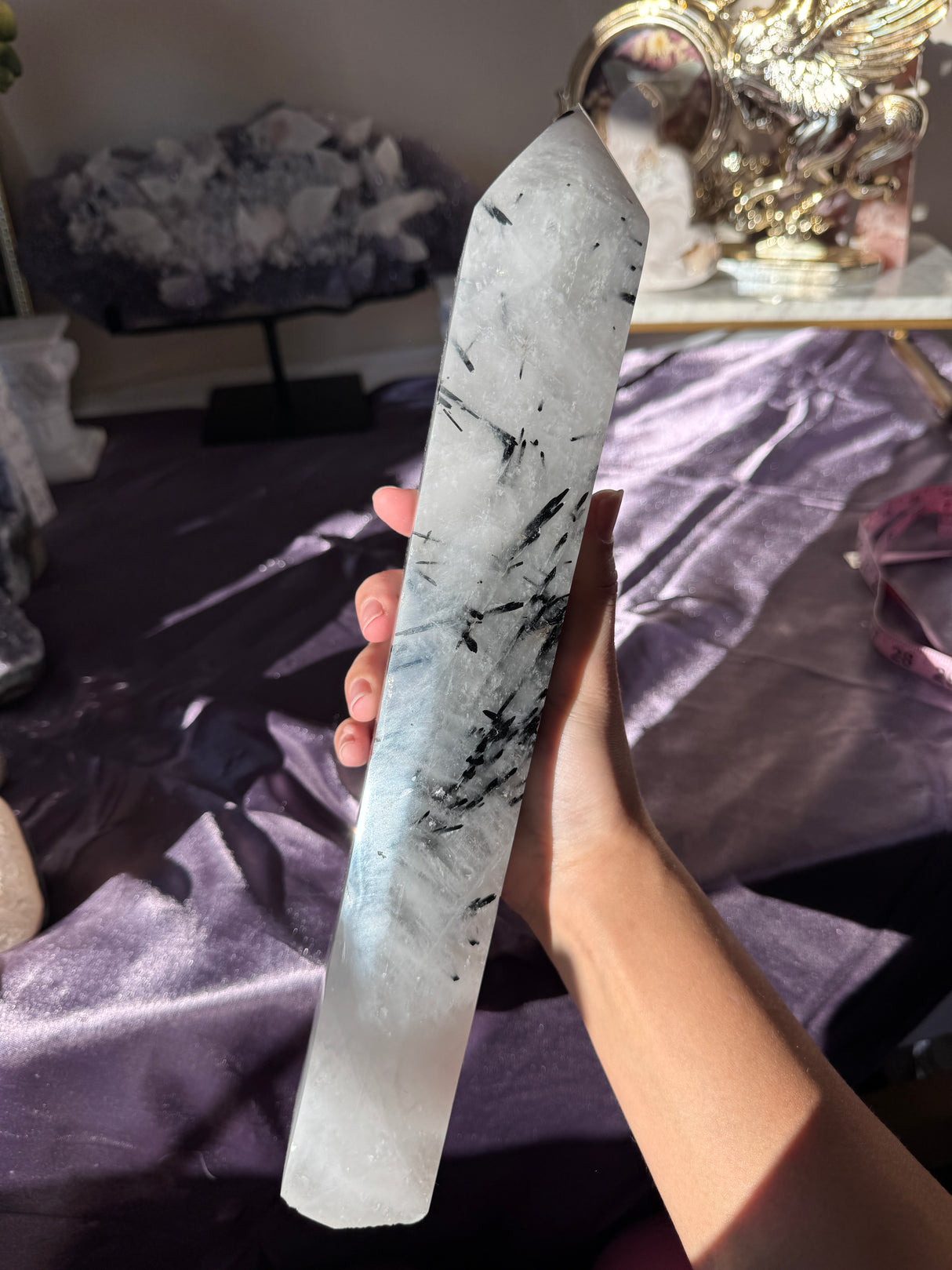 XL Tourmaline in Quartz Tower (imperfect)