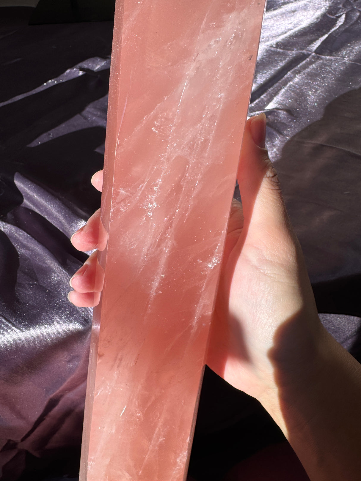 XL Juicy Rose Quartz Tower