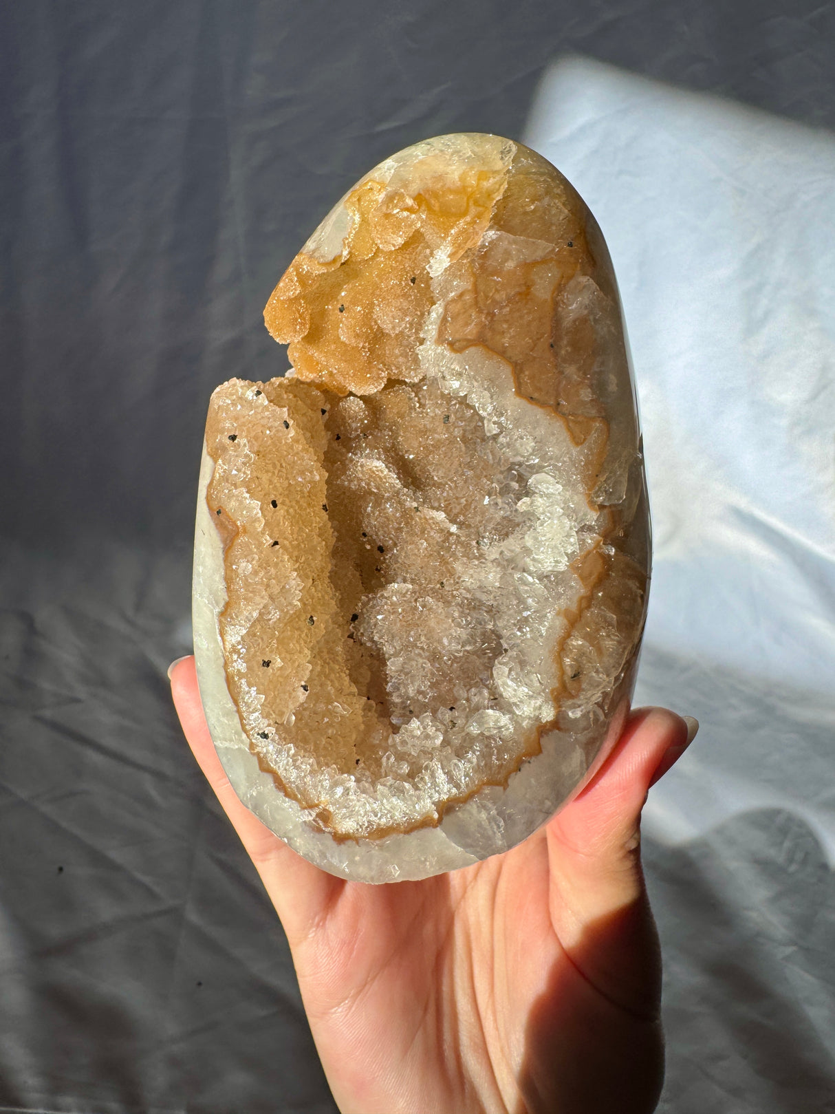 Druzy Orange Rainbow Amethyst Free Form