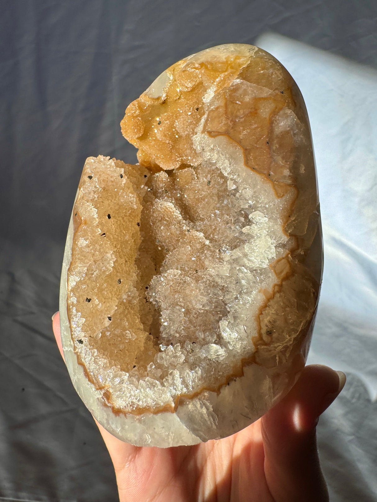 Druzy Orange Rainbow Amethyst Free Form