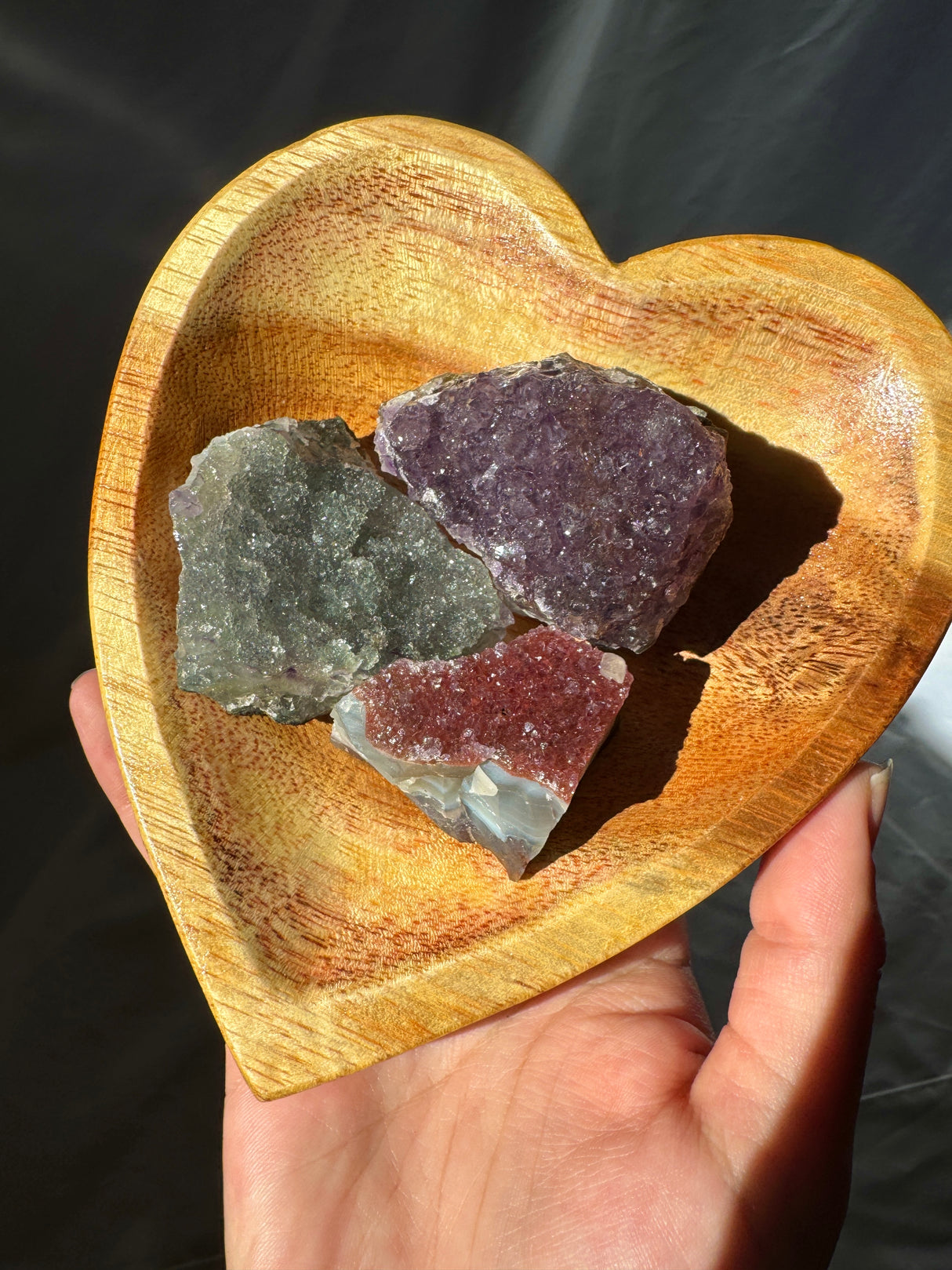 Raw Rainbow Amethyst Set (Bowl not included)