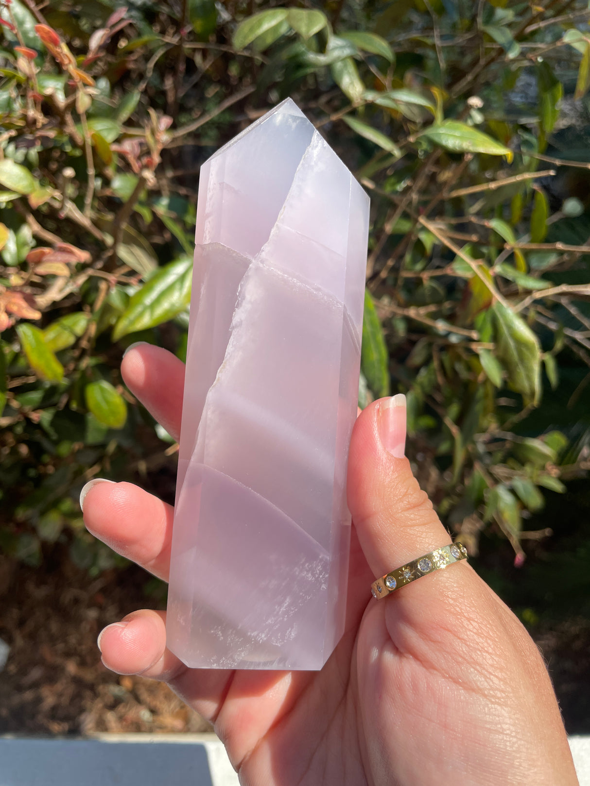 Lavender Yttrium Fluorite Tower