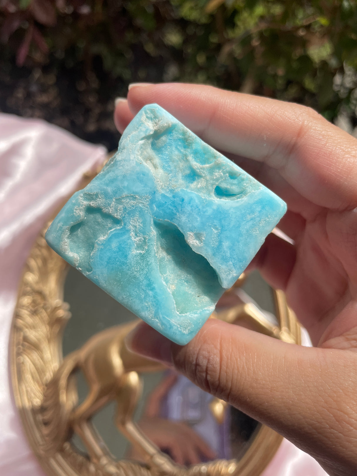 Blue Aragonite Cube