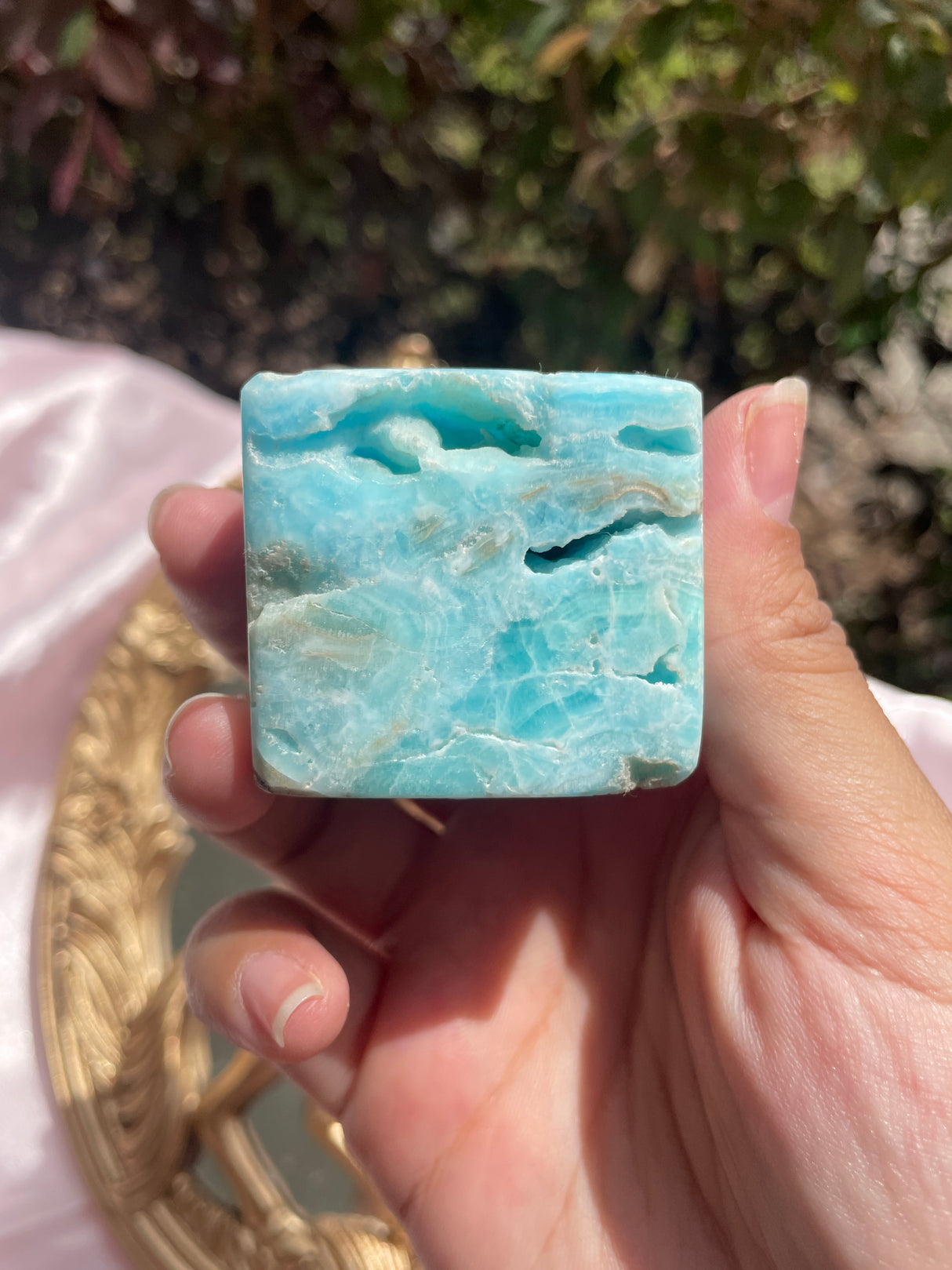 Blue Aragonite Cube
