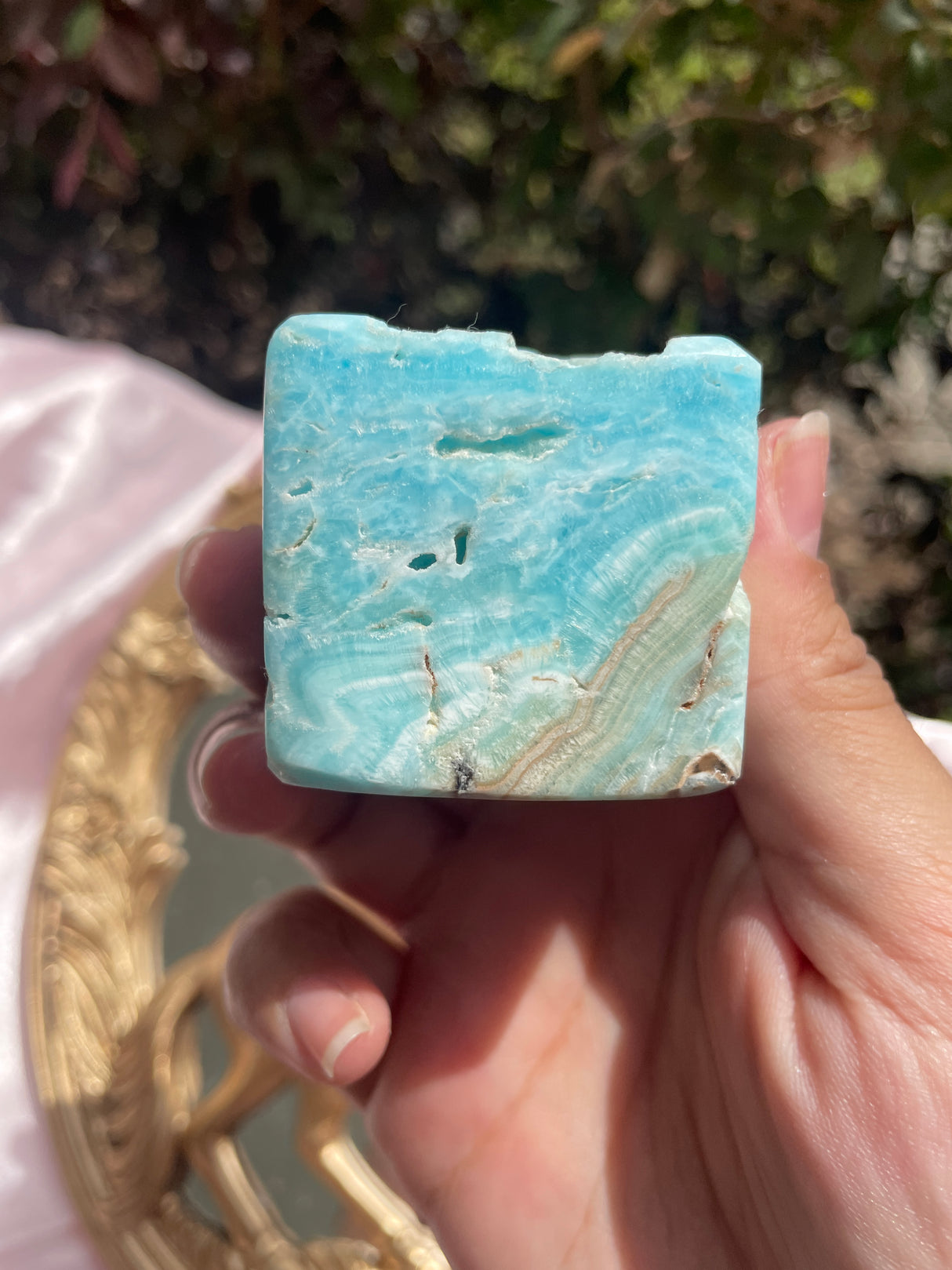 Blue Aragonite Cube