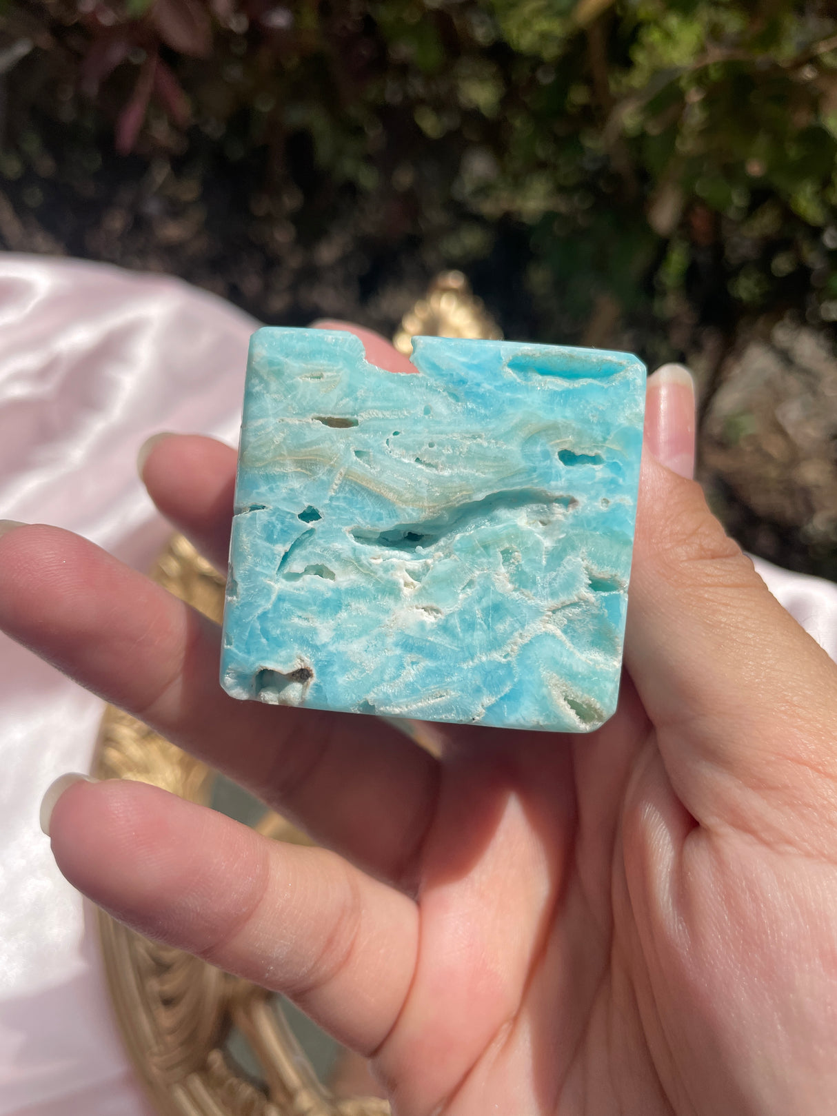 Blue Aragonite Cube