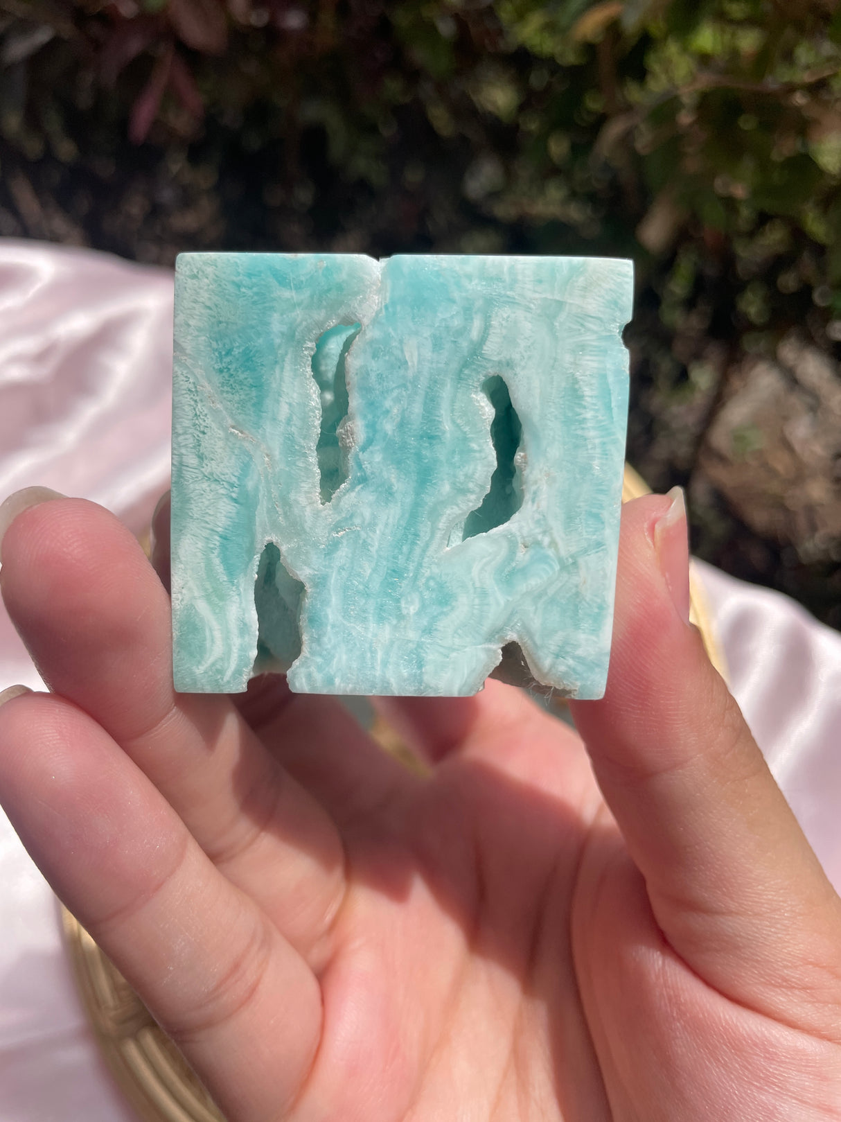 Blue Aragonite Cube