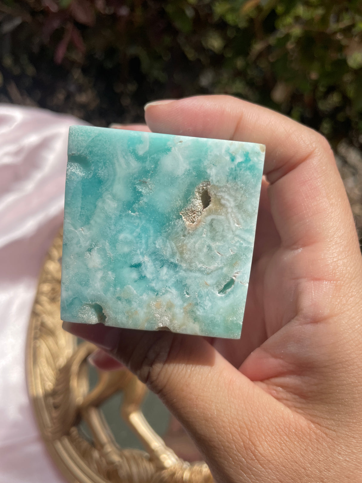 Blue Aragonite Cube